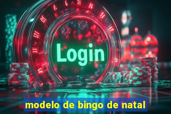 modelo de bingo de natal